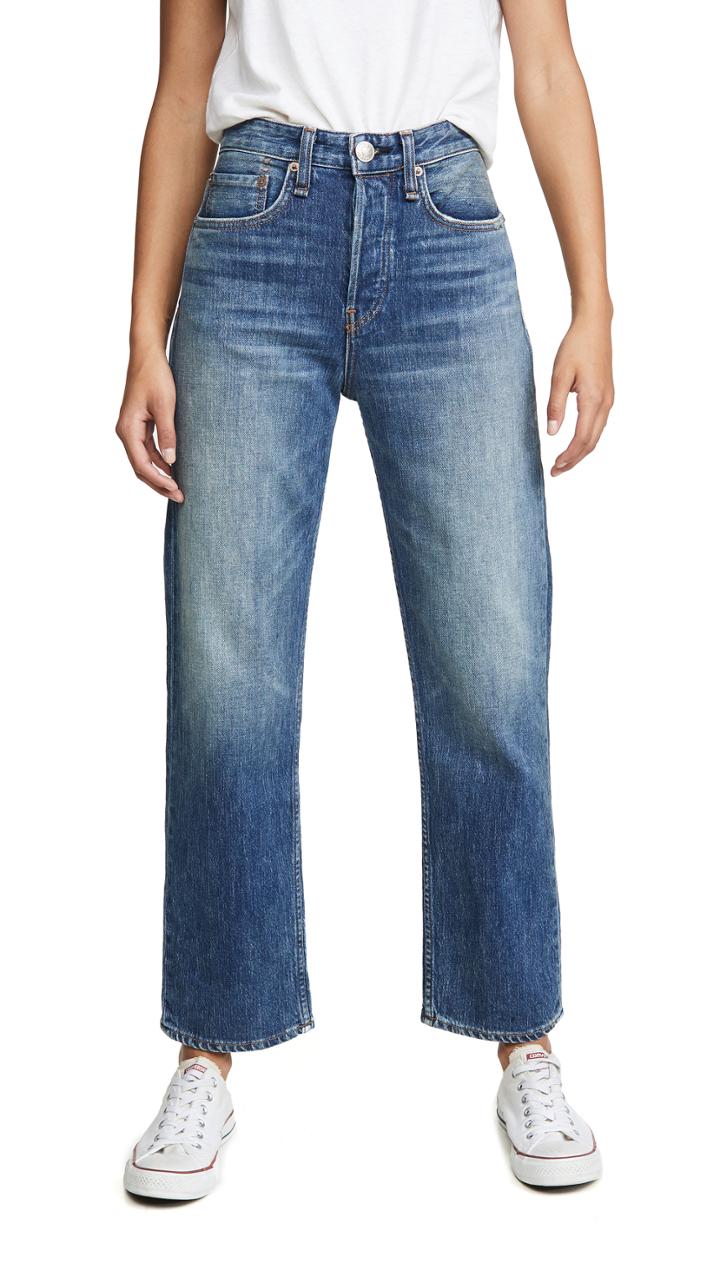 Rag Bone Jean Maya High Rise Straight Ankle Jeans