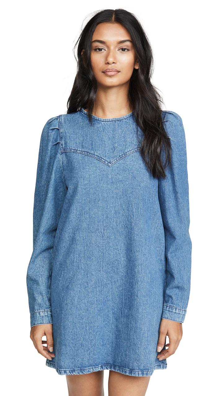 Free People Self Control Denim Mini Dress