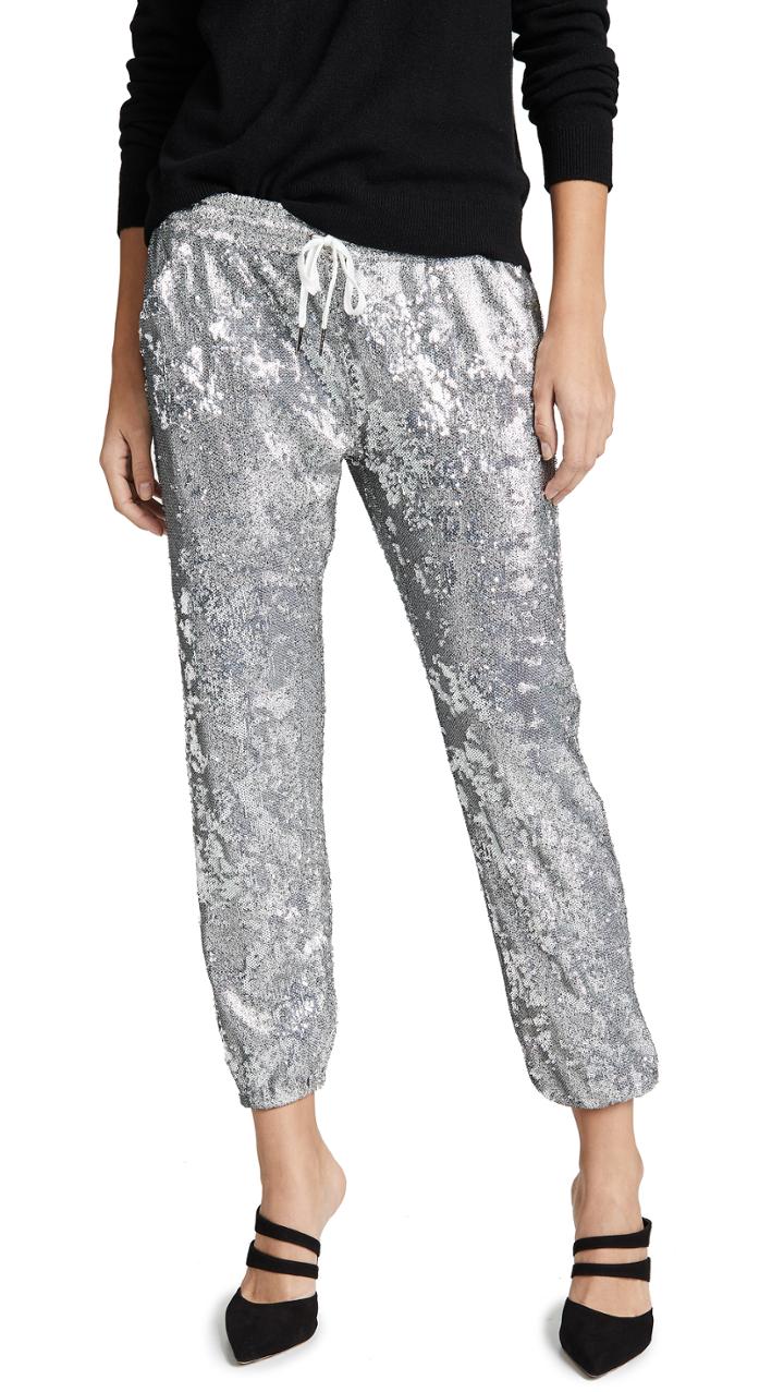 David Lerner Sequin Jogger Pants