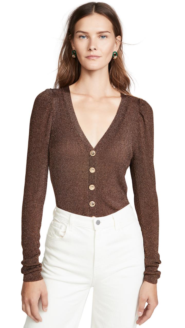 Caroline Constas Bronze Cardigan