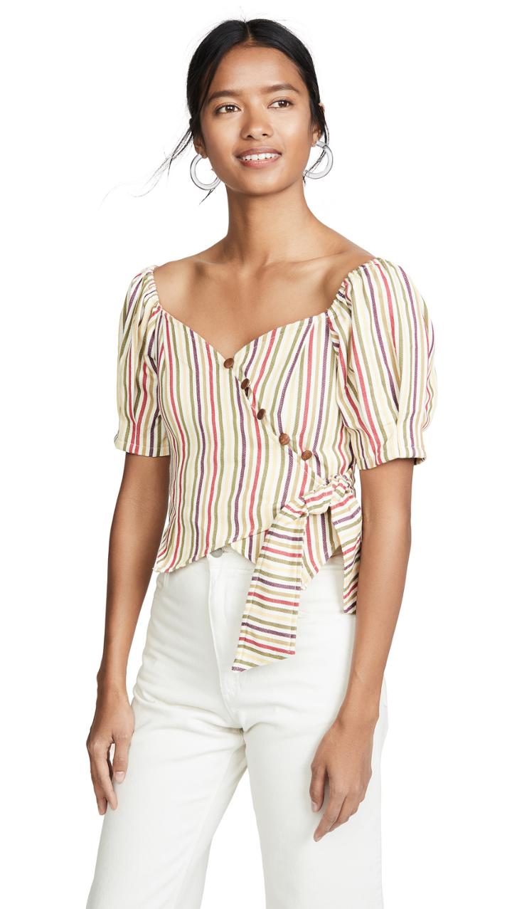 Moon River Multi Stripe Top