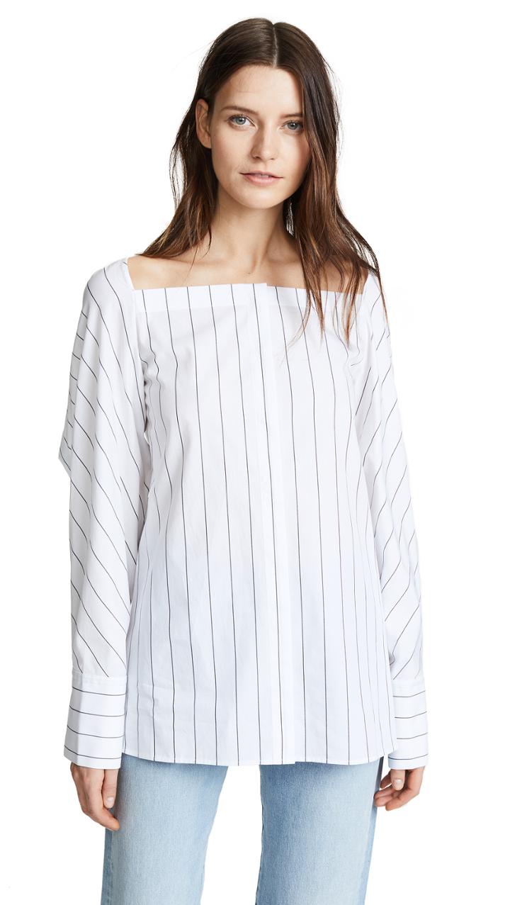 Dion Lee Poplin Reversible Twist Yoke Shirt