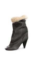 Isabel Marant Lakfee Shearling Wrinkled Boots