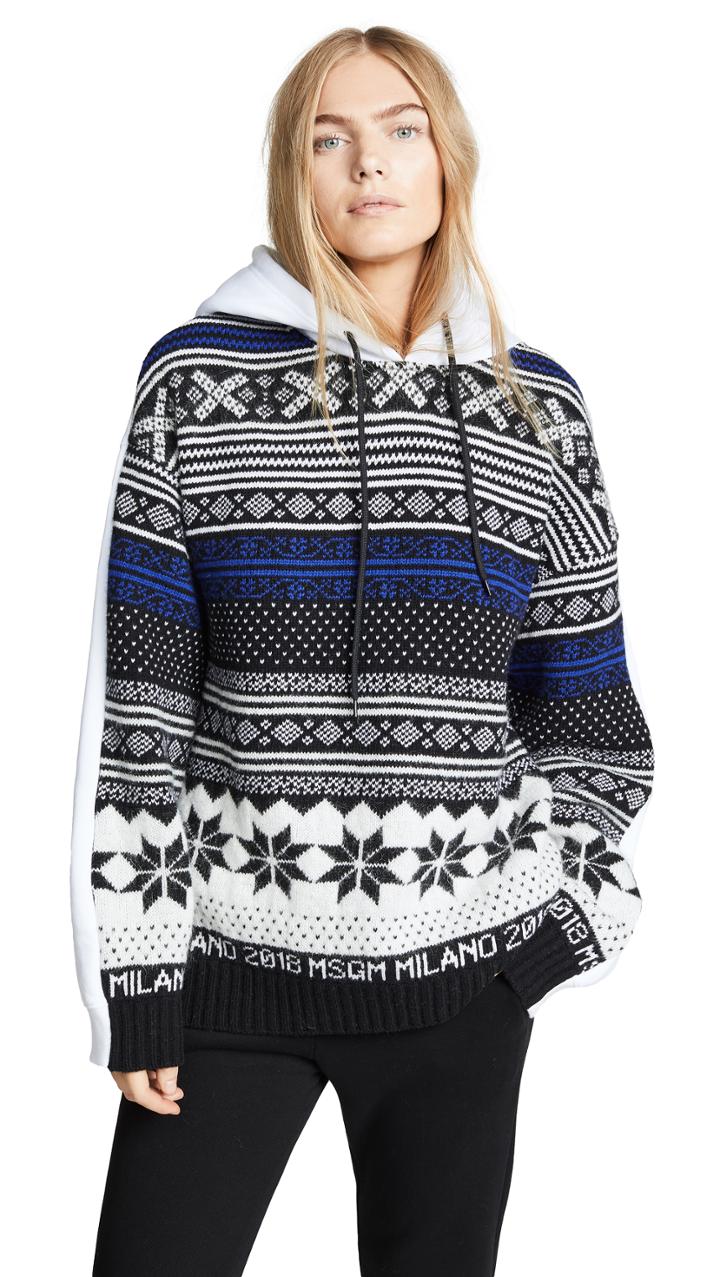 Msgm Printed Hoodie
