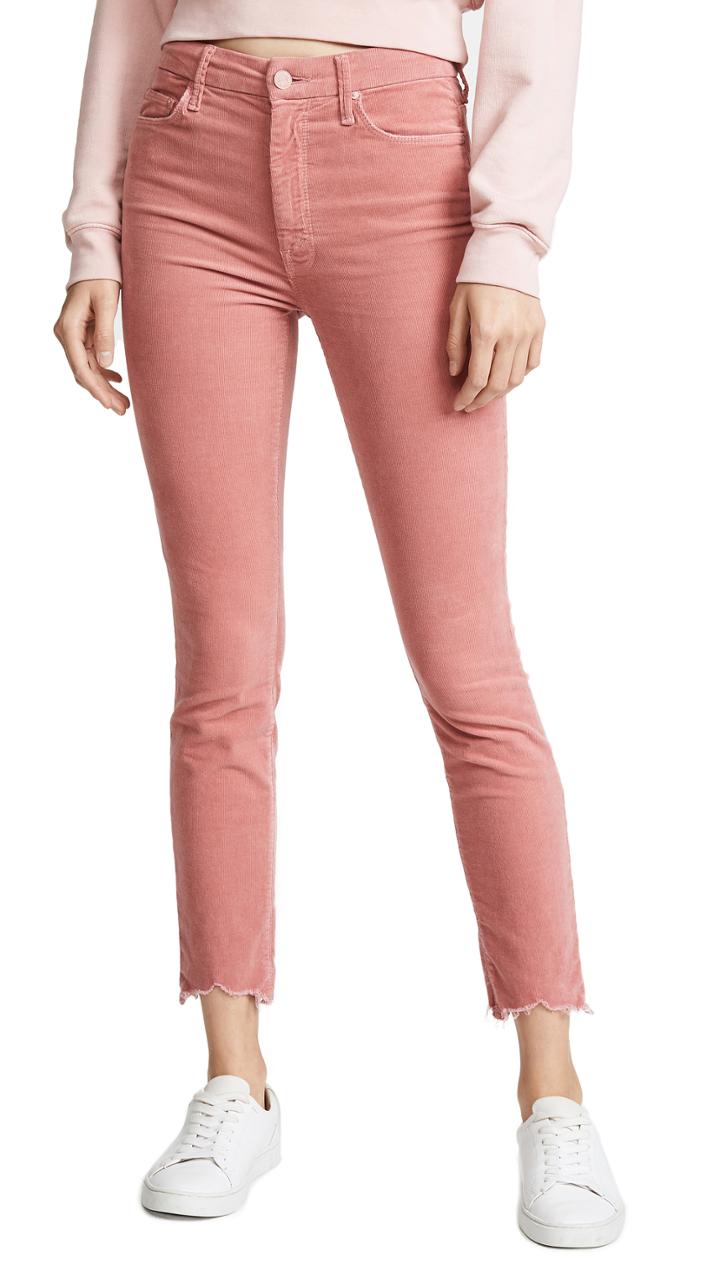 Mother High Waisted Looker Ankle Chew Pants