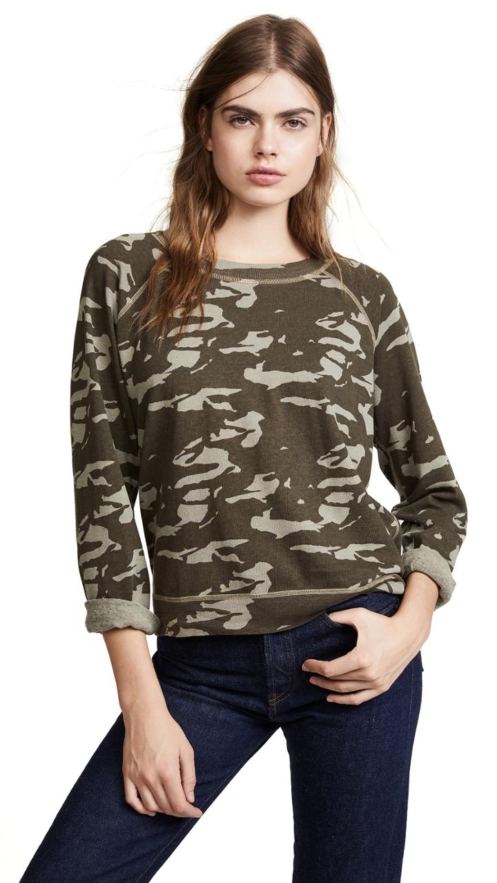 Monrow Two Tone Camo Shirt