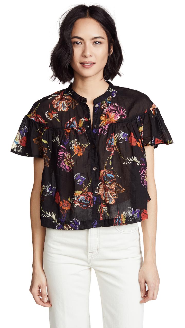 Free People Sweet Escape Buttondown Blouse