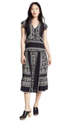 Sea Keely Flutter Sleeve Midi Dress