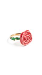 Aurelie Bidermann Ring With Pink Green Enamel