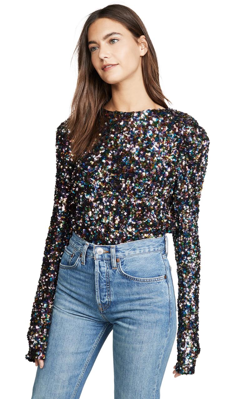 Endless Rose Multi Colored Sequin Top