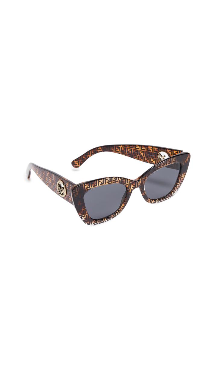 Fendi Logo Narrow Cat Eye Sunglasses