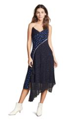 Jason Wu Grey Large Brushstroke Bias Layered Dress