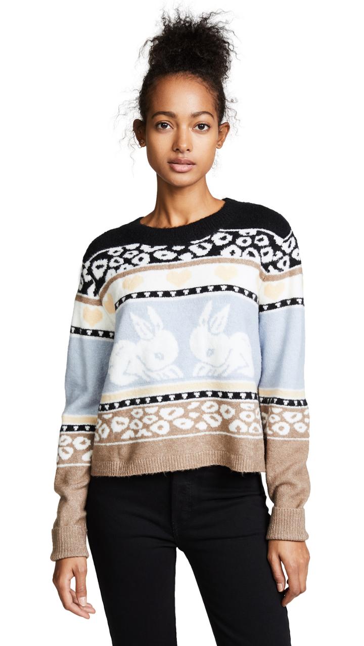 Wildfox Bunny Fair Isle Sweater
