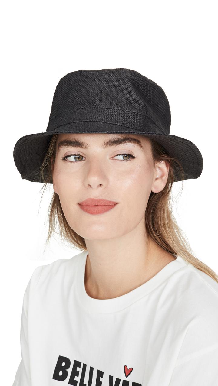Brixton Hardy Straw Bucket Hat