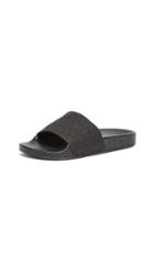Stuart Weitzman Fur Chic Slides