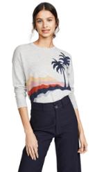 Sundry Tropical Sunset Crew Neck Sweater