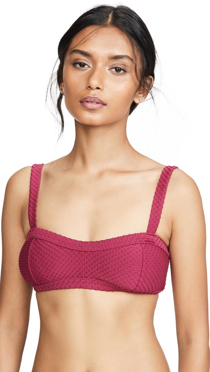 Peony Swimwear Sangria Bikini Top