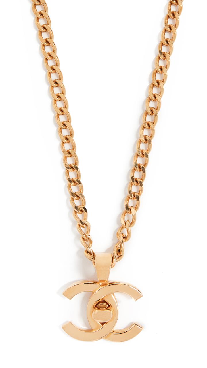 What Goes Around Comes Around Chanel Turn Lock Necklace