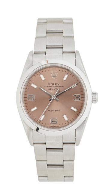 Pre Owned Rolex Gents Rolex Air King Salmon Dial Smooth Bezel Oyster Band