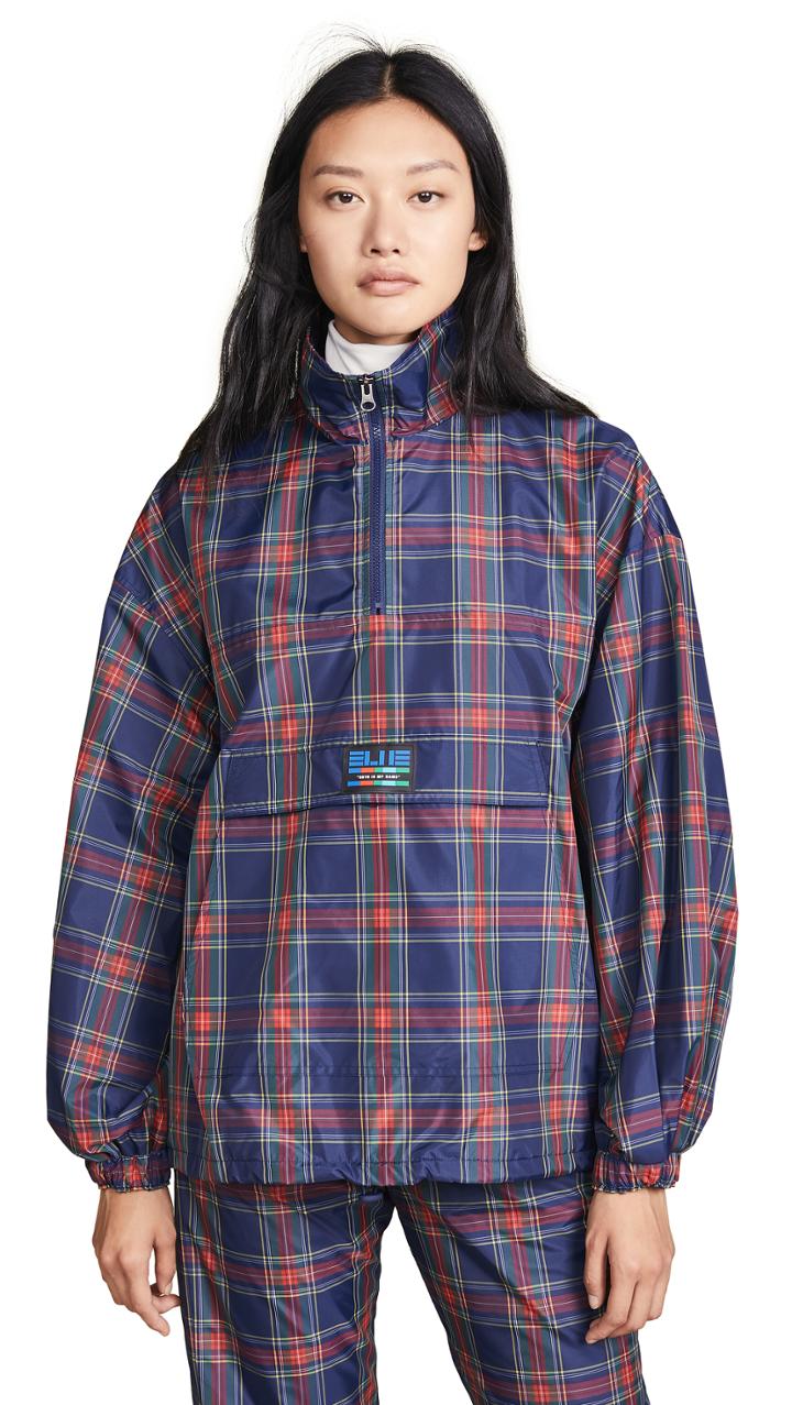 Sjyp Check Patterened Zip Up Jacket