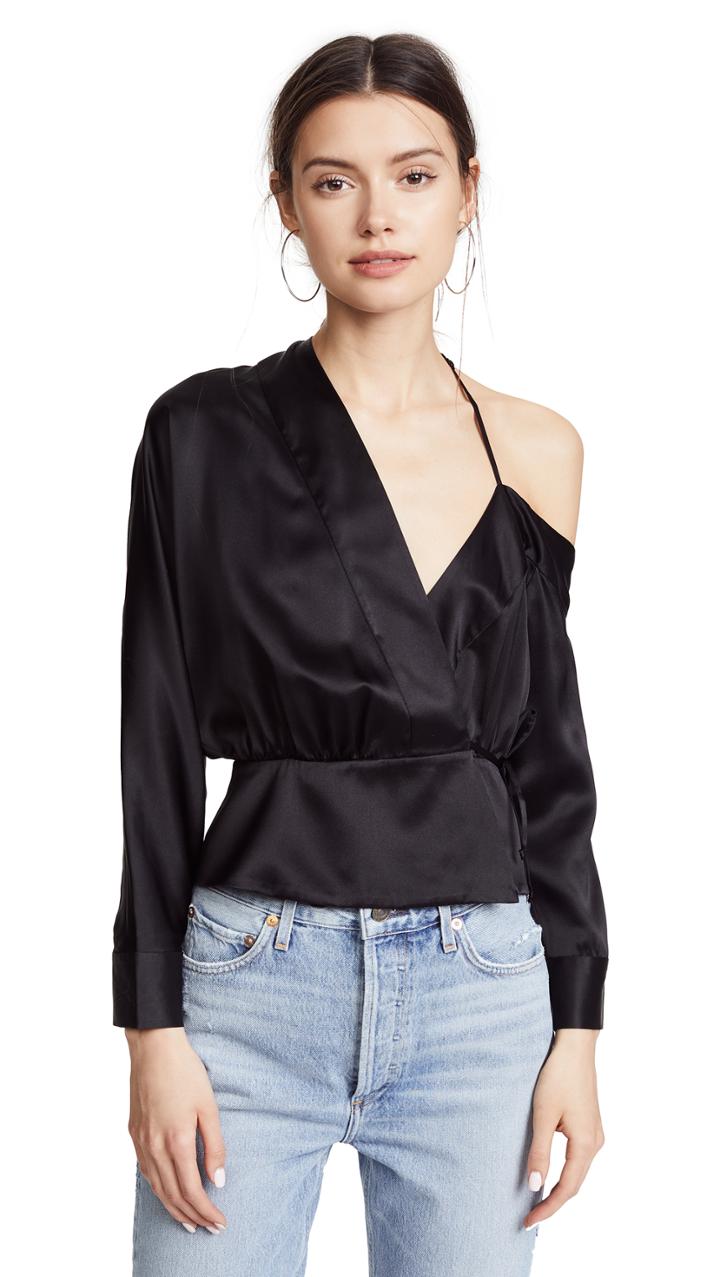 Michelle Mason Off Shoulder Wrap Top