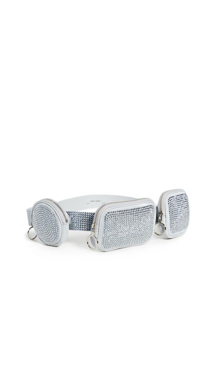 Off White Crystal Shoulder Bag