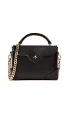 Manu Atelier Micro Bold Top Handle Bag With Gold Chain