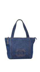What Goes Around Comes Around Large Chanel Blue Denim Tote