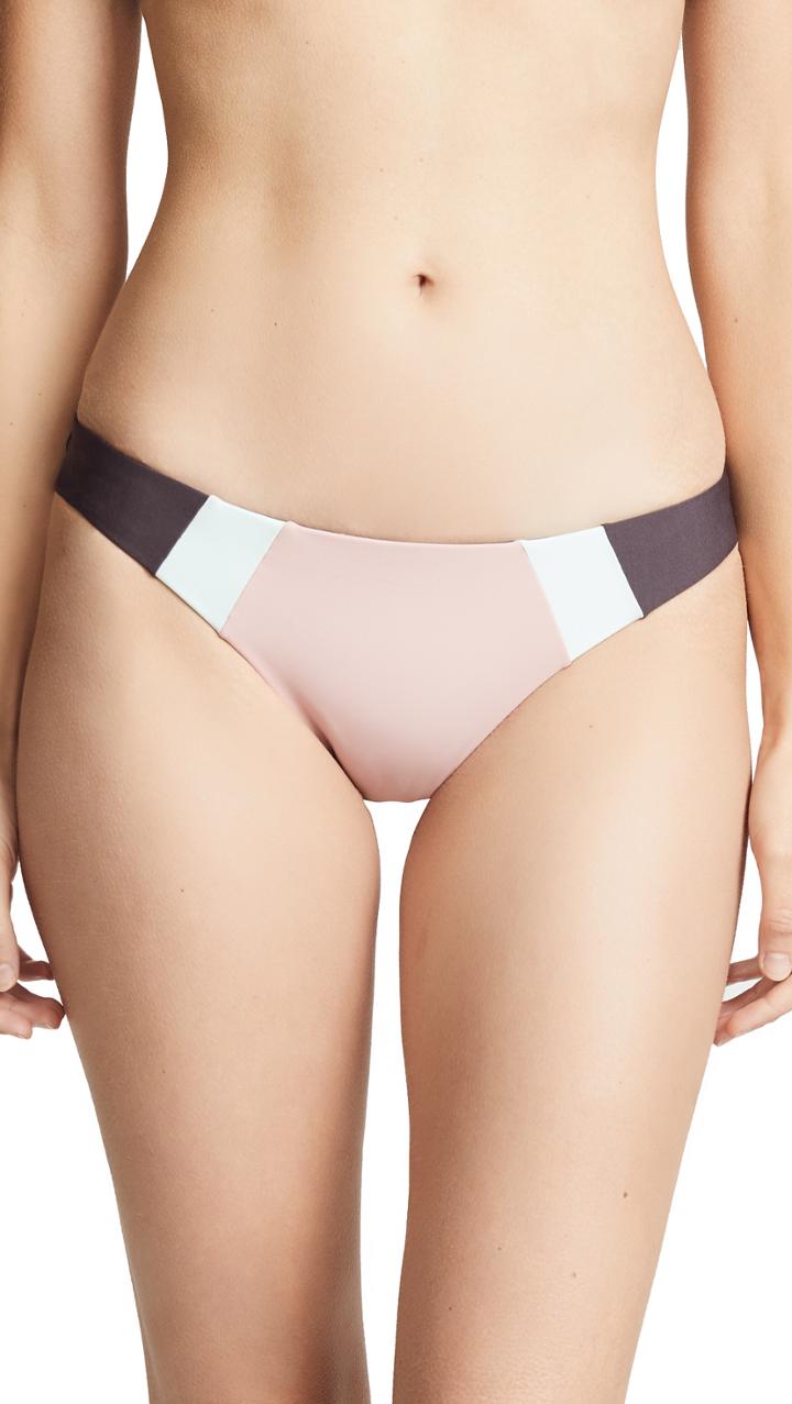 Pilyq Riviera Colorblock Banded Full Bikini Bottoms