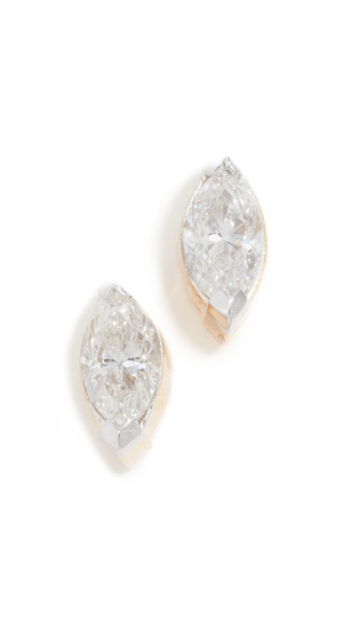 Adina Reyter 14k Single Marquise Post Earrings