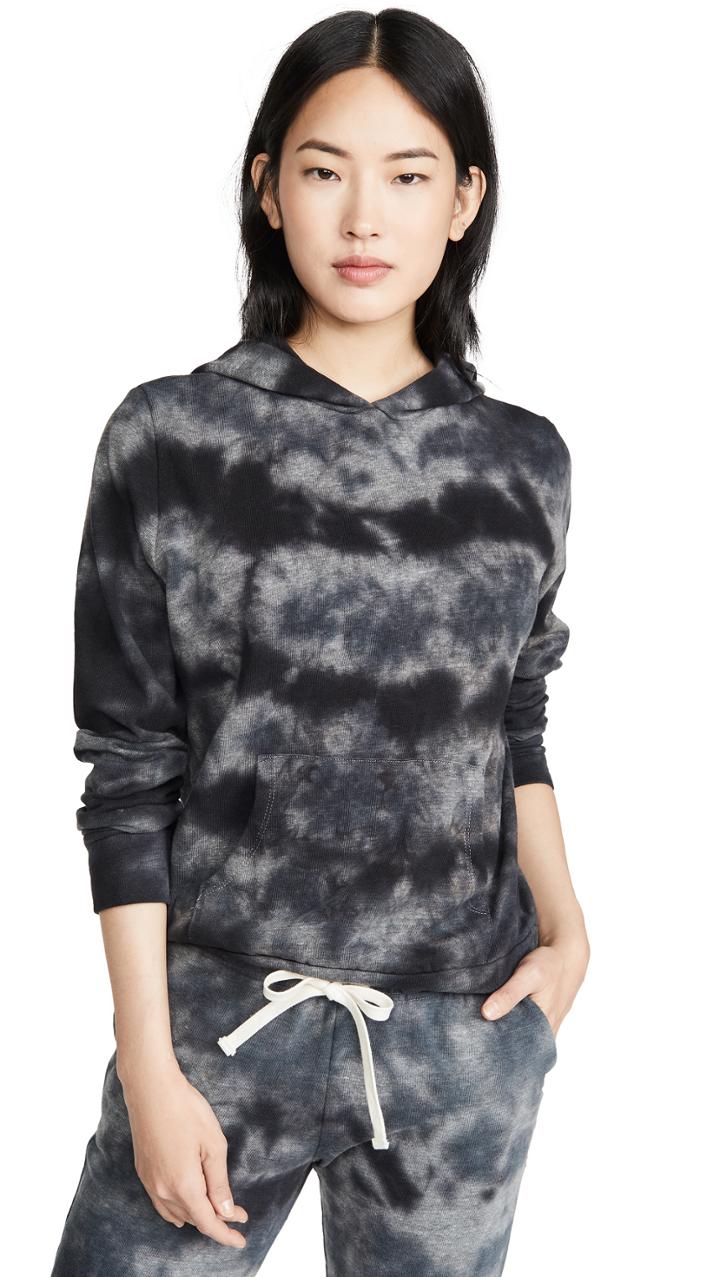 Monrow Crystal Tie Dye Pullover Hoodie