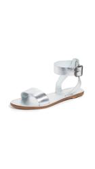 Madewell The Boardwalk Ankle Strap Sandals In Metallic