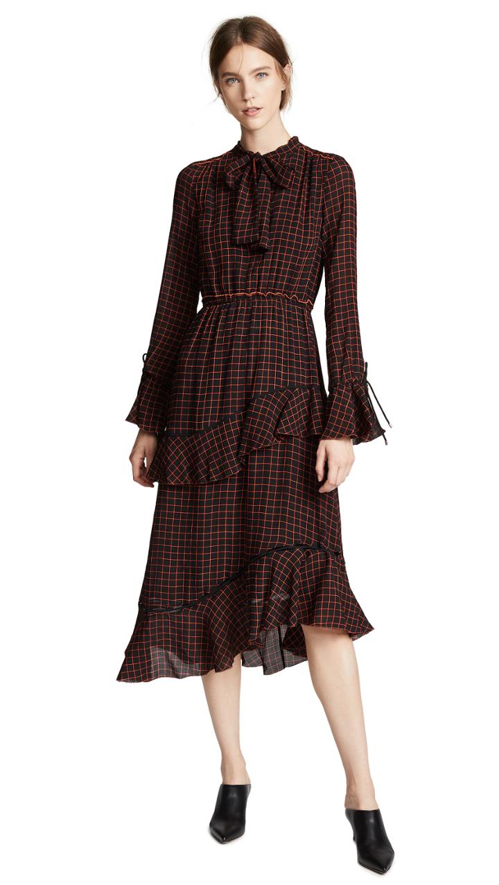 Derek Lam 10 Crosby Tiered Midi Dress