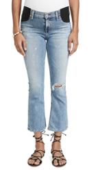 Citizens Of Humanity Maternity Mid Rise Demy Cropped Flare Jeans