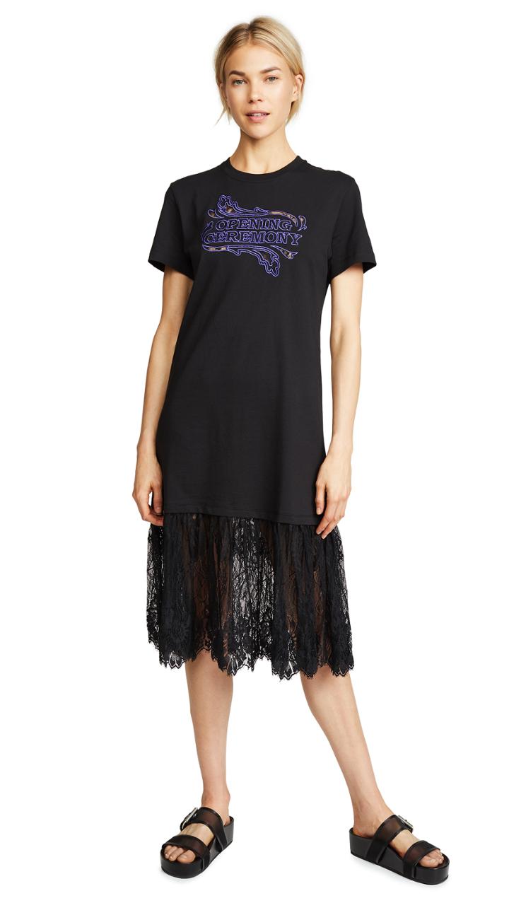 Opening Ceremony Lace Hem Dress