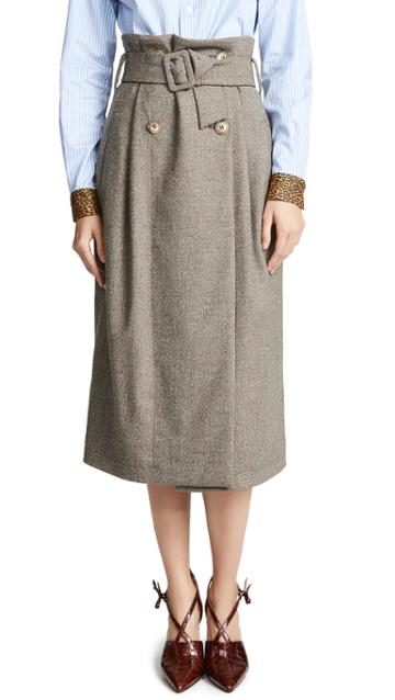 Anna October Tweed Midi Skirt