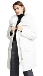 Army By Yves Salomon White Hooded Coat