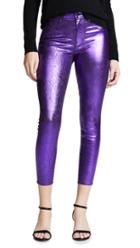 L Agence Margot High Rise Skinny With Crackle Foil