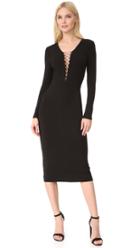 Alexanderwang T Lace Up Long Sleeve Dress