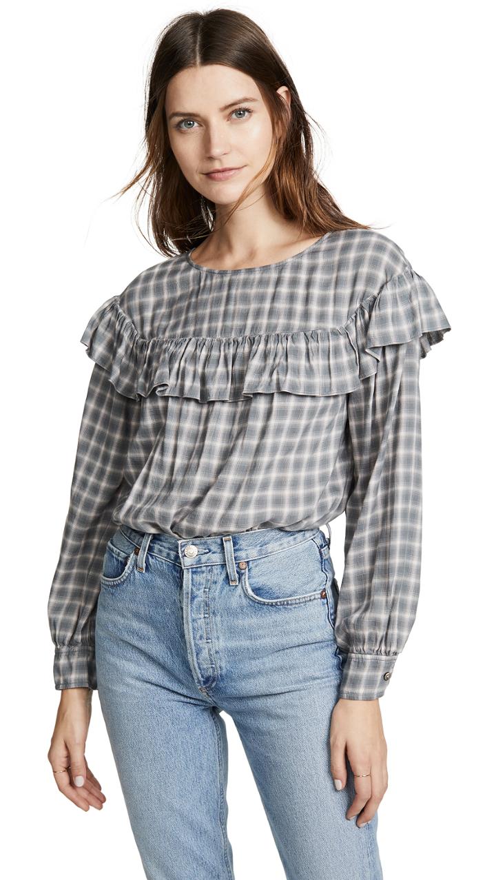 La Vie Rebecca Taylor Windowpane Top