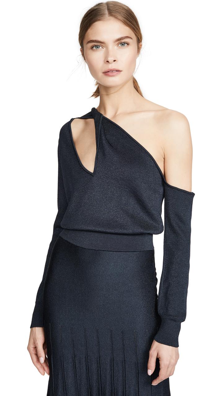 Cushnie Long Sleeve Knit Top