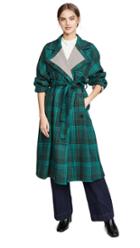 See By Chloe Plaid Trench Coat
