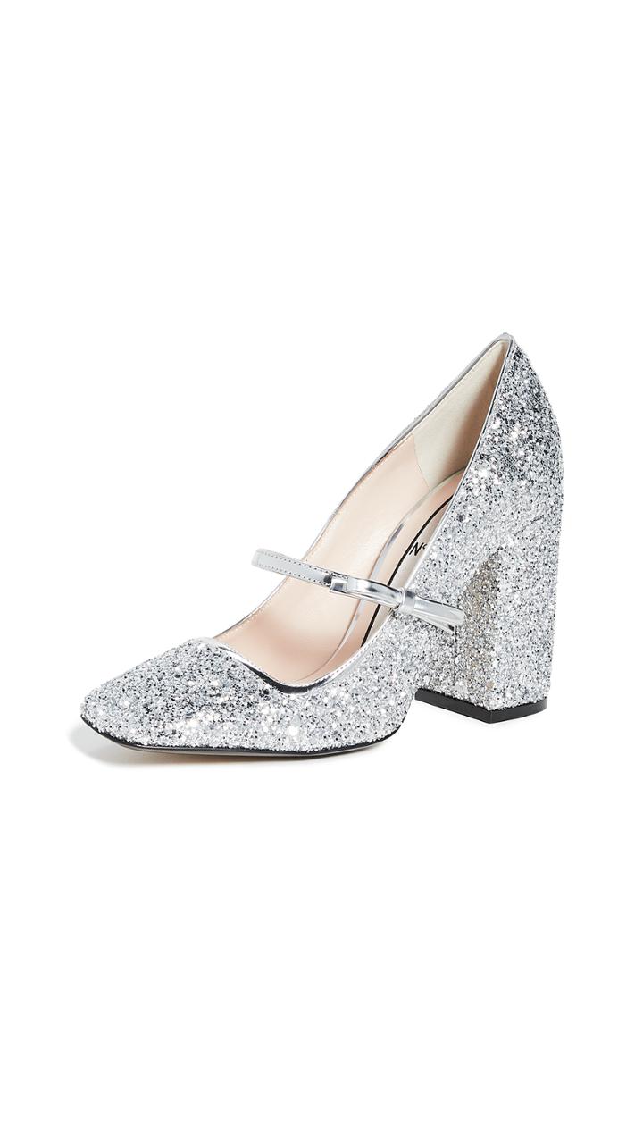 No 21 Glitter Mary Jane Pumps