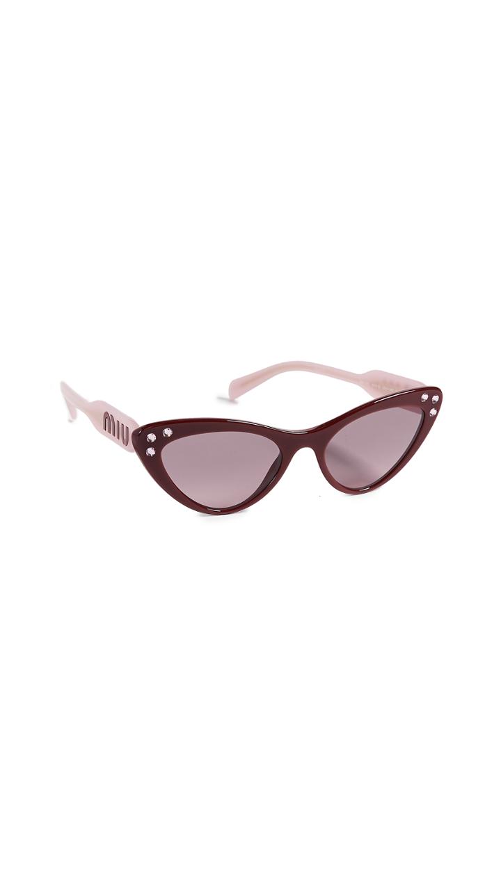 Miu Miu Crystals Cat Eye Sunglasses
