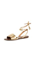 Veronica Beard Fawn Tie Sandals