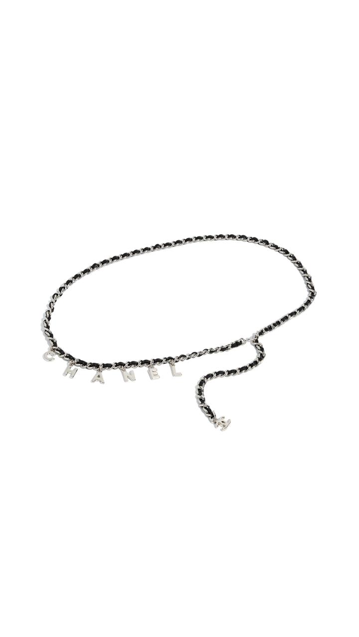 What Goes Around Comes Around Chanel Letters Chain Belt