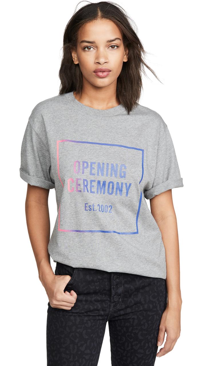 Opening Ceremony Unisex Ombre Box Logo Tee