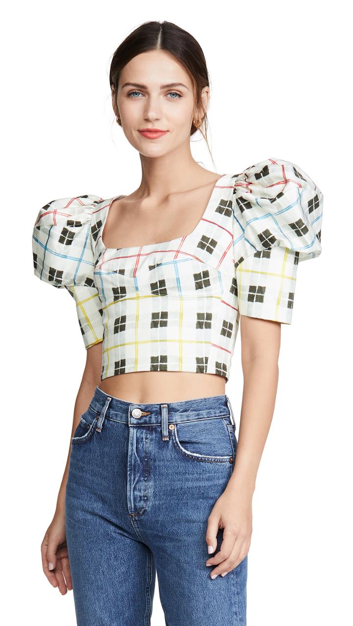Silvia Tcherassi Brett Check Top