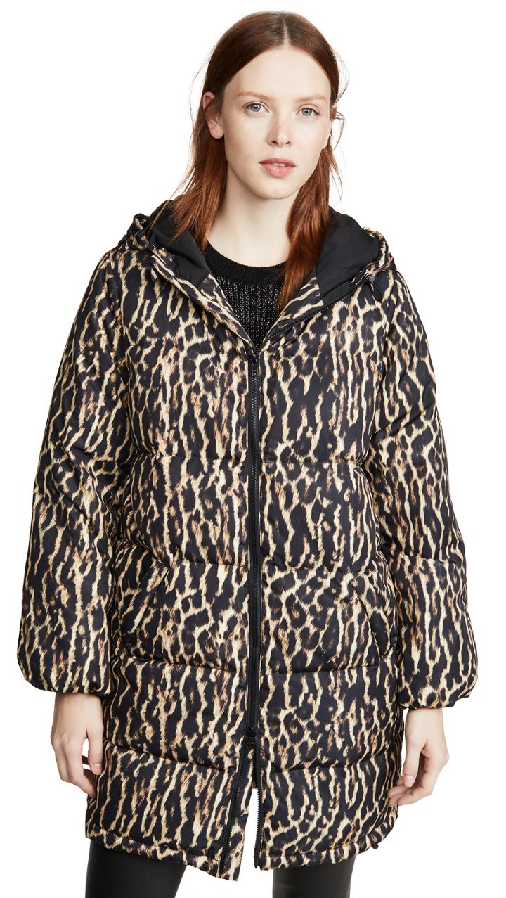 Pam Gela Leopard Puffer