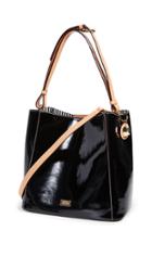 Frances Valentine Soft Patent Medium June Hobo Bag